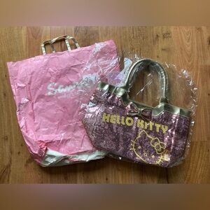NWT Hello Kitty Sanrio Pink Seguin Vintage 1976/2010 Purse Bag